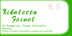 nikoletta feiwel business card